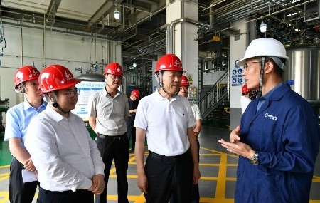 甘肅省委常委、副省長雷思維調(diào)研百林科（蘭州）層析填料智能智造基地